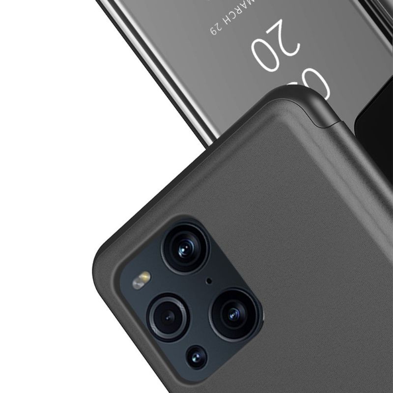 Deksel Til Oppo Find X3 Pro Anti-fall Folio Deksel Speileffekt