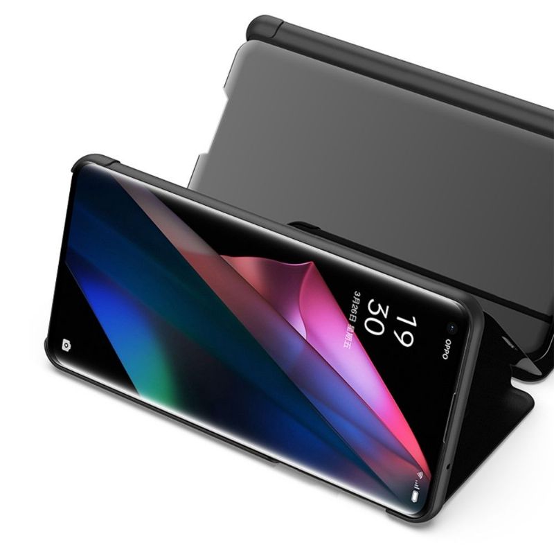 Deksel Til Oppo Find X3 Pro Anti-fall Folio Deksel Speileffekt