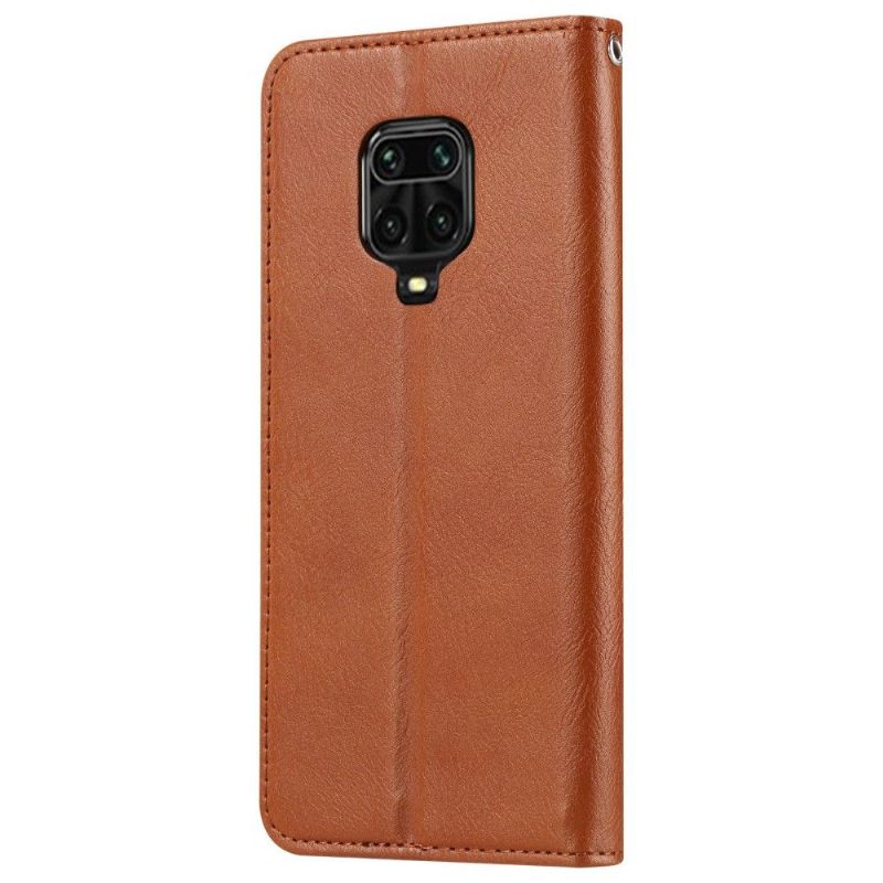 Lærdeksel Til Xiaomi Redmi Note 9S / Redmi Note 9 Pro Originalitet Kortholder Stativ