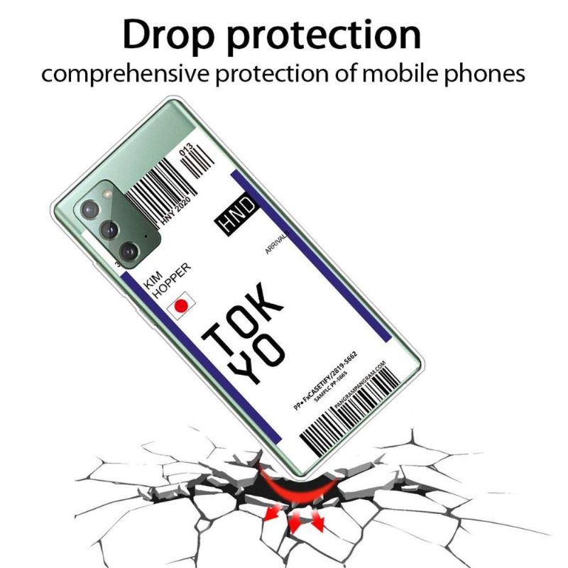 Deksel Til Samsung Galaxy Note 20 Anti-fall Boardingkort 05 Tokyo