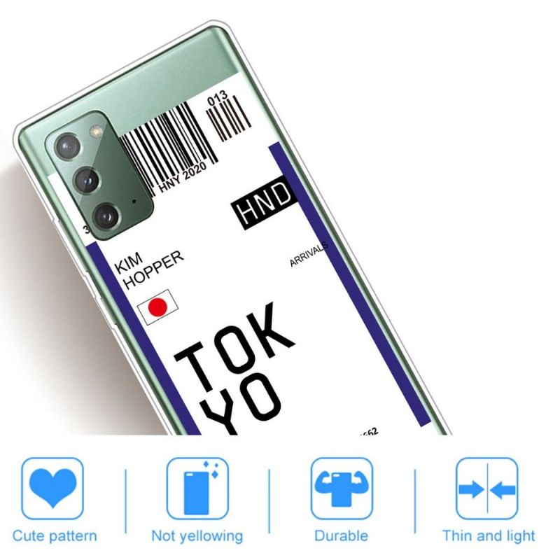 Deksel Til Samsung Galaxy Note 20 Anti-fall Boardingkort 05 Tokyo