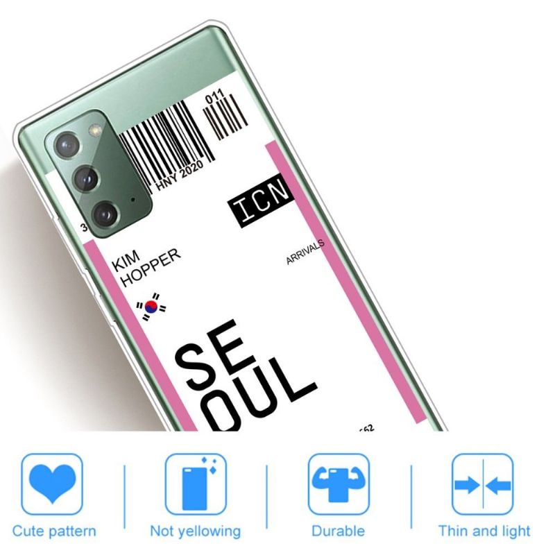 Deksel Til Samsung Galaxy Note 20 Boardingkort 03 Seoul