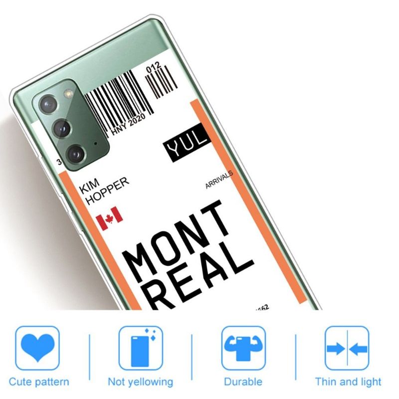 Deksel Til Samsung Galaxy Note 20 Boardingkort 04 Montreal