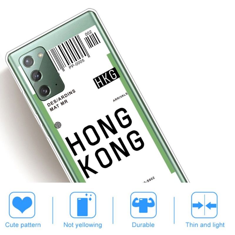 Deksel Til Samsung Galaxy Note 20 Boardingkort 07 Hong Kong