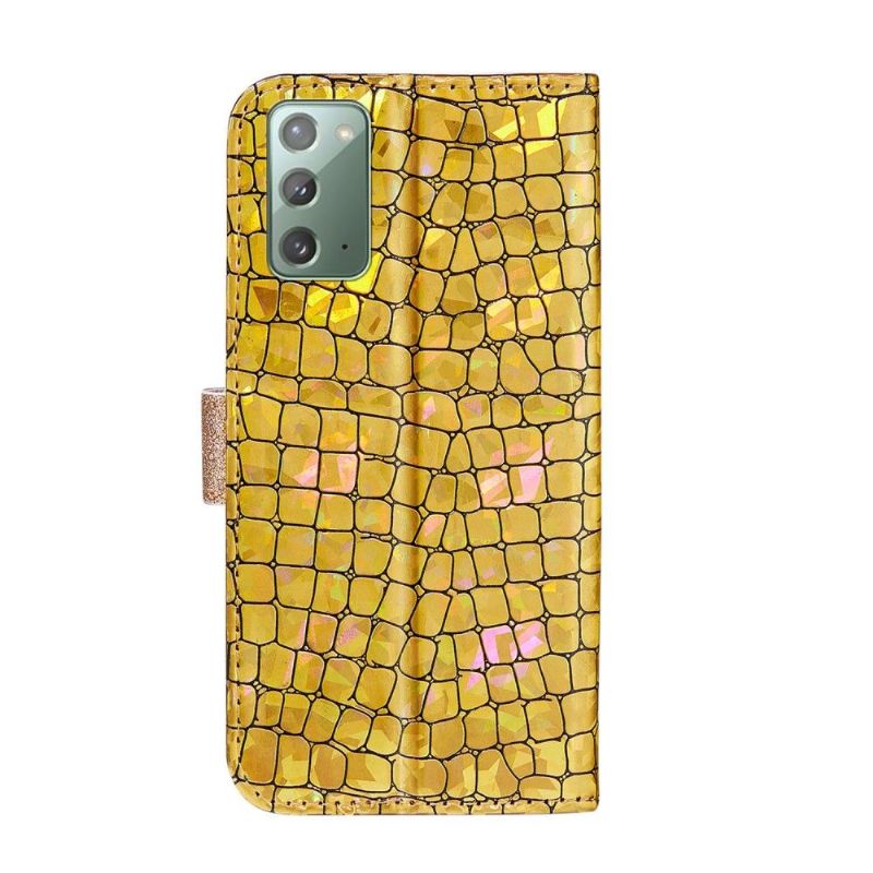 Etui Til Samsung Galaxy Note 20 Croc-effekt Glamour