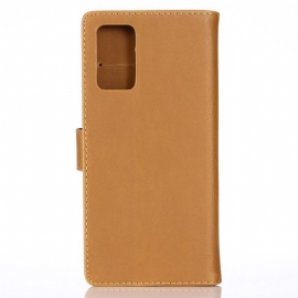 Etui Til Samsung Galaxy Note 20 Folio Deksel Retro Skinneffekt