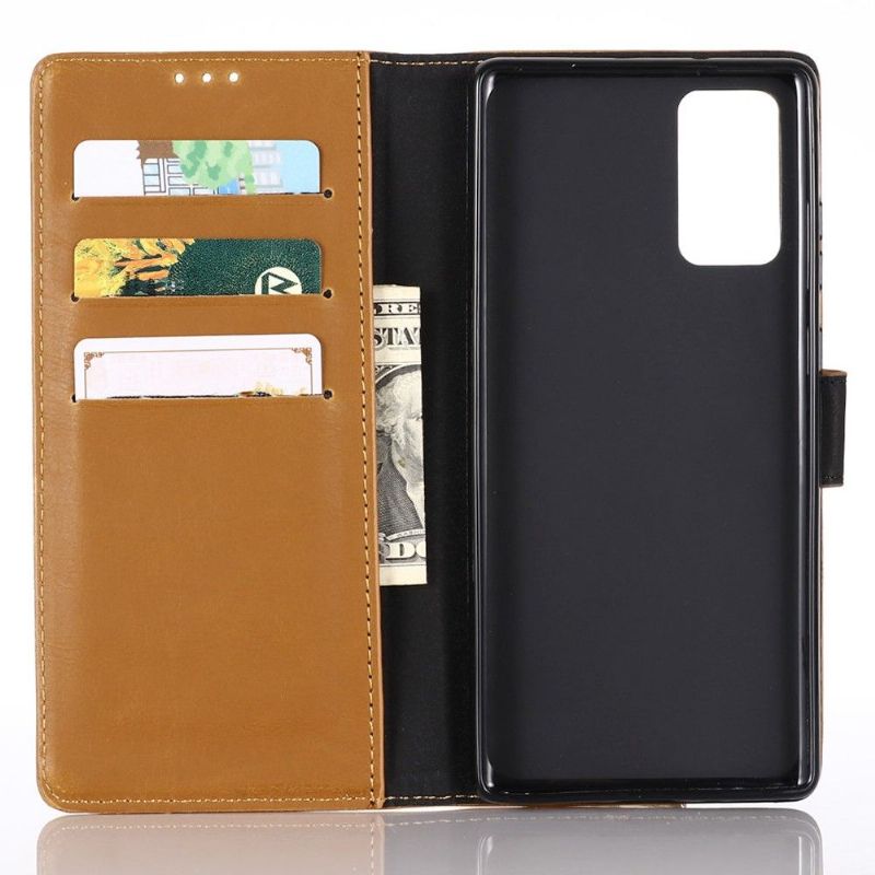 Etui Til Samsung Galaxy Note 20 Folio Deksel Retro Skinneffekt