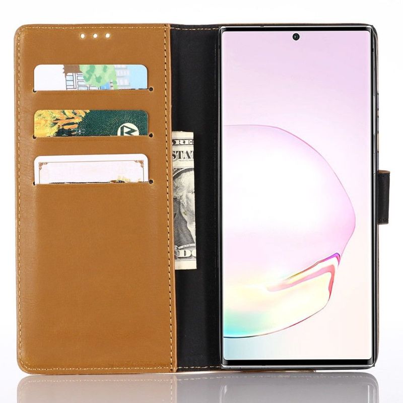 Etui Til Samsung Galaxy Note 20 Folio Deksel Retro Skinneffekt