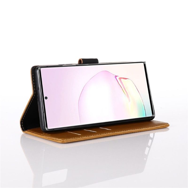 Etui Til Samsung Galaxy Note 20 Folio Deksel Retro Skinneffekt