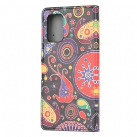 Folio Deksel Til Samsung Galaxy Note 20 Fargerik Paisley