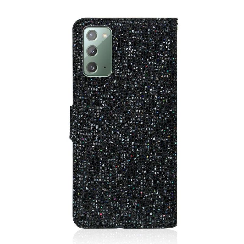 Folio Deksel Til Samsung Galaxy Note 20 Glitterkortholder