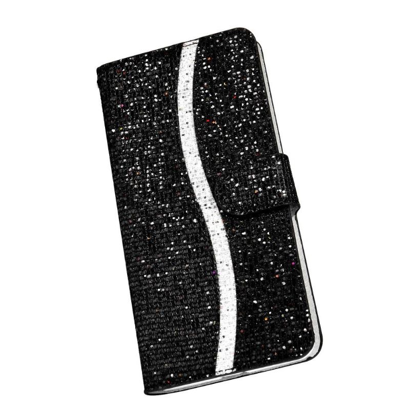 Folio Deksel Til Samsung Galaxy Note 20 Glitterkortholder