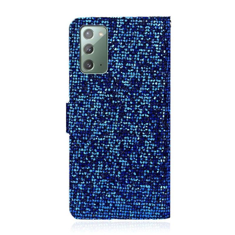 Folio Deksel Til Samsung Galaxy Note 20 Glitterkortholder