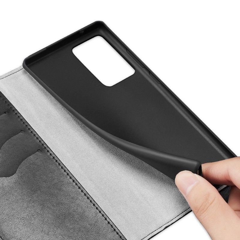 Folio Deksel Til Samsung Galaxy Note 20 Serie Kado Kunstskinn - Sort