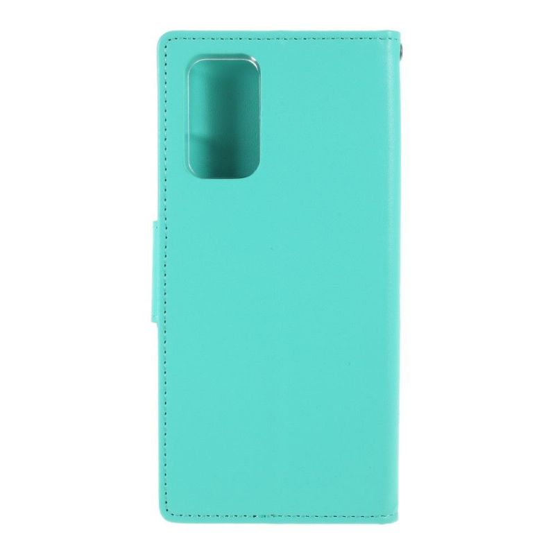 Lærdeksel Til Samsung Galaxy Note 20 Bravo Series Faux Leather - Cyan