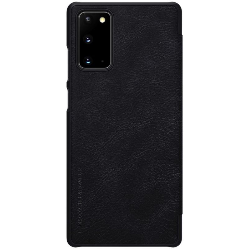 Lærdeksel Til Samsung Galaxy Note 20 Originalitet Qin Leather Effect - Svart