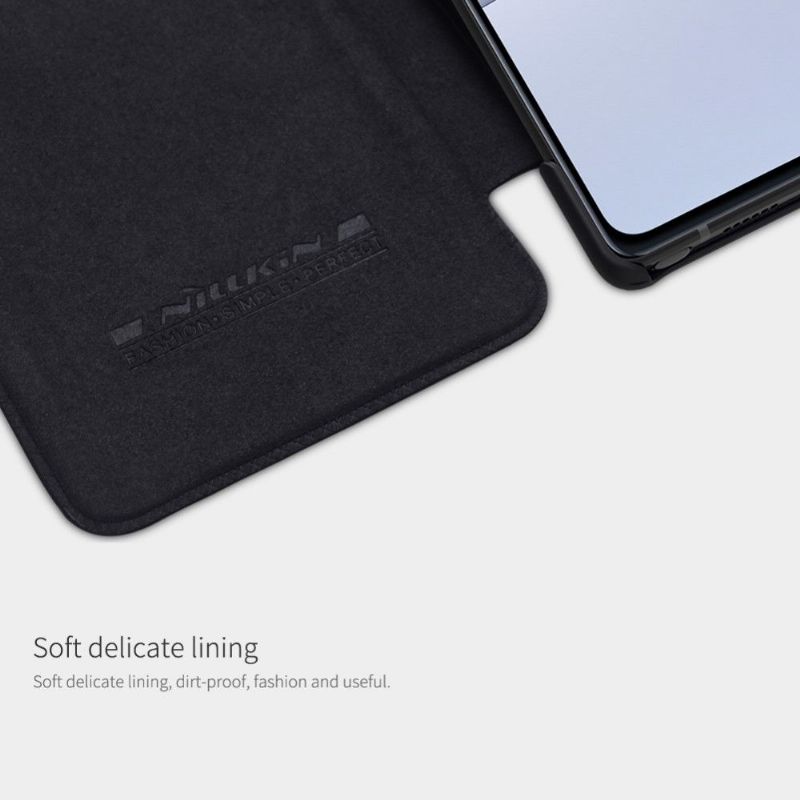 Lærdeksel Til Samsung Galaxy Note 20 Originalitet Qin Leather Effect - Svart