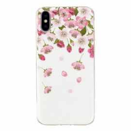 Deksel Til iPhone X / XS Fluorescerende Blomster