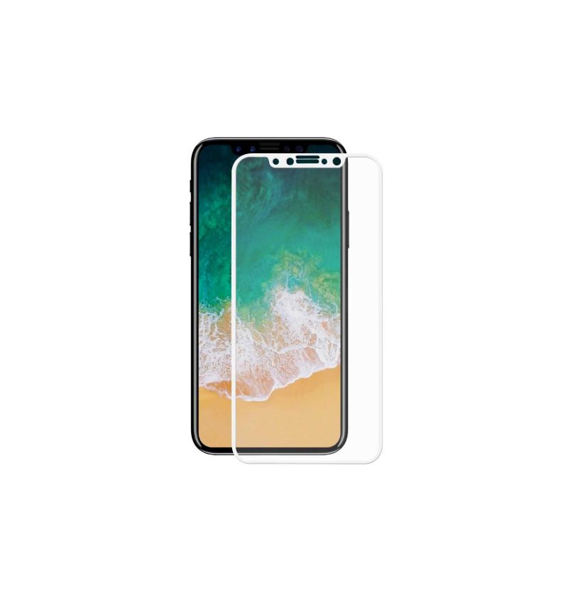 iPhone X / Xs Skjermbeskytter I Herdet Glass I Full Størrelse - Hvit