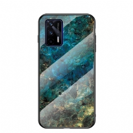 Deksel Til Realme GT 5G Originalitet Ocean Marble Glass Back