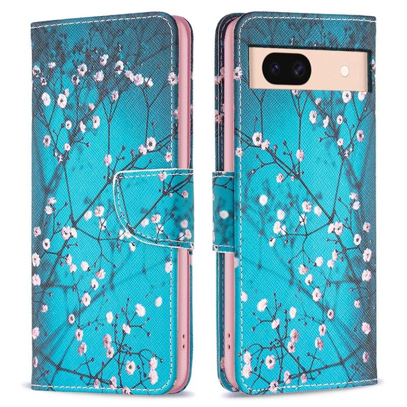 Folio Deksel Google Pixel 8a Blomstrende Grener