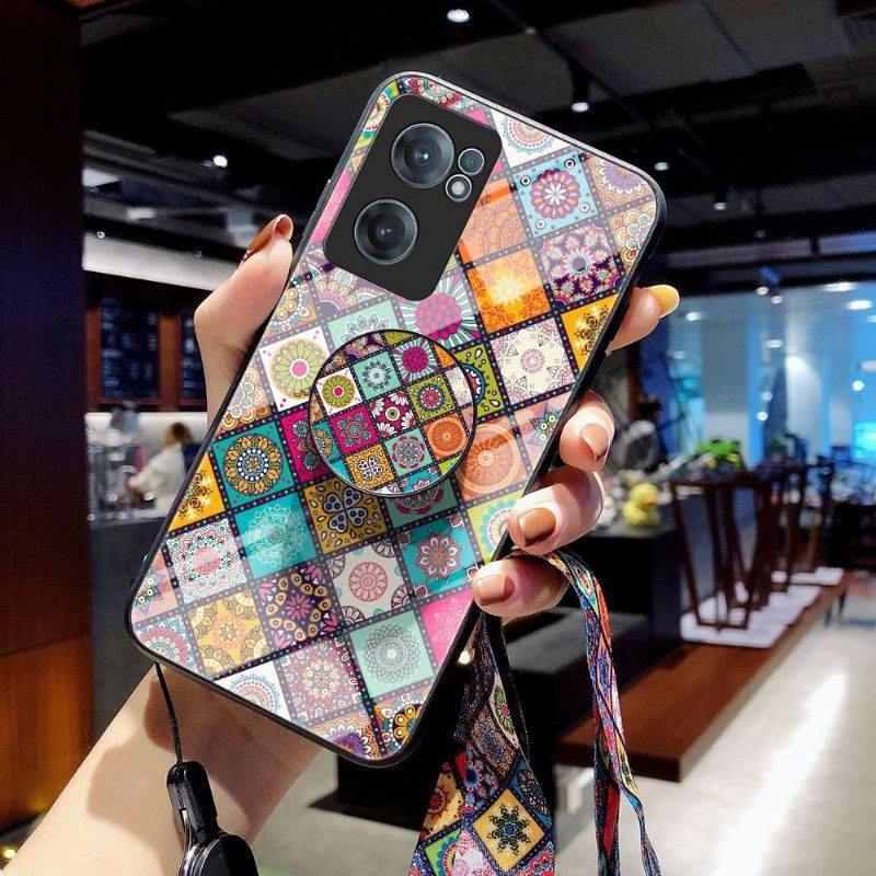 Deksel Til OnePlus Nord CE 2 5G Mandala Kaleidoskop Med Stativ