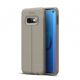 Deksel Til Samsung Galaxy S10e Faux Leather Finishing Gel