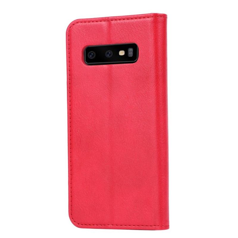 Etui Til Samsung Galaxy S10e Originalitet Stativveske I Skinn