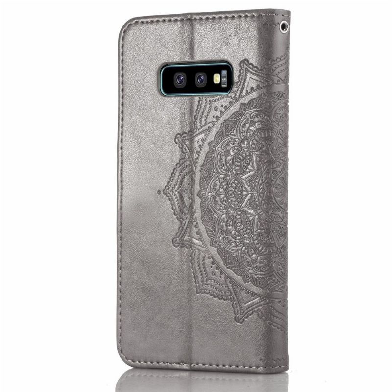 Folio Deksel Til Samsung Galaxy S10e Mandala I Preget Kunstskinn