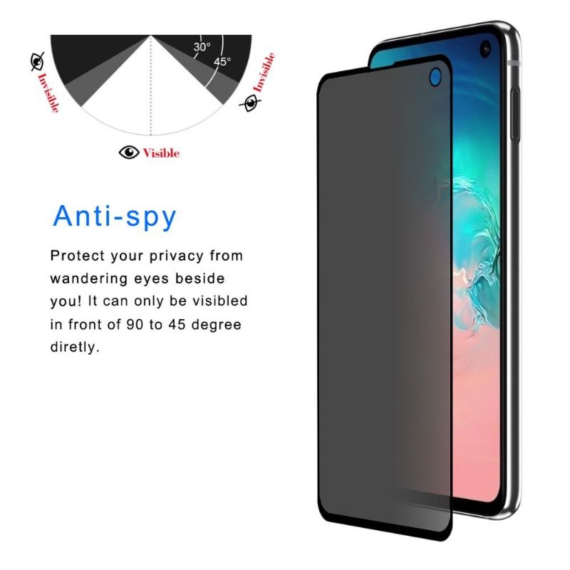 Samsung Galaxy S10E - Herdet Glass Og Personvernfilter