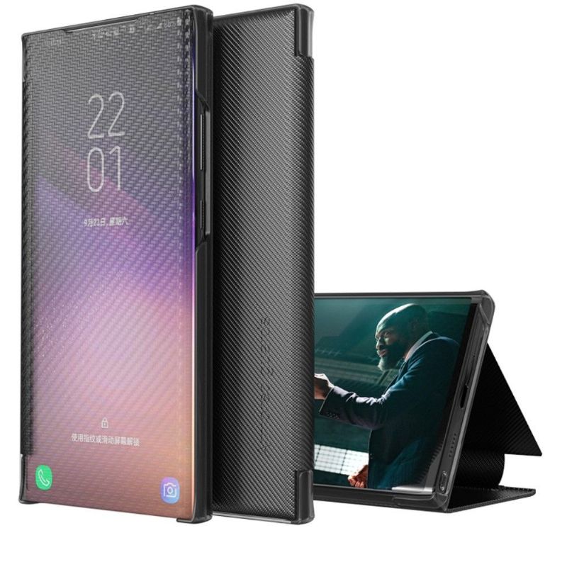 Beskyttelse Deksel Til Samsung Galaxy A52 5G / A52 4G / A52s 5G Folio Deksel Karbonfiber