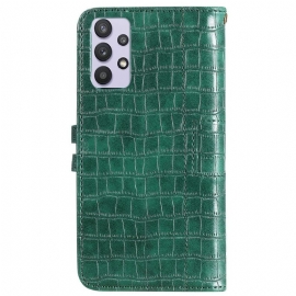 Folio Deksel Til Samsung Galaxy A52 5G / A52 4G / A52s 5G Croc Effect Leather Style