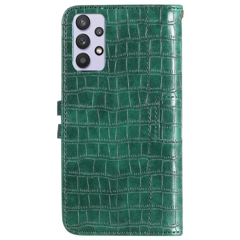 Folio Deksel Til Samsung Galaxy A52 5G / A52 4G / A52s 5G Croc Effect Leather Style