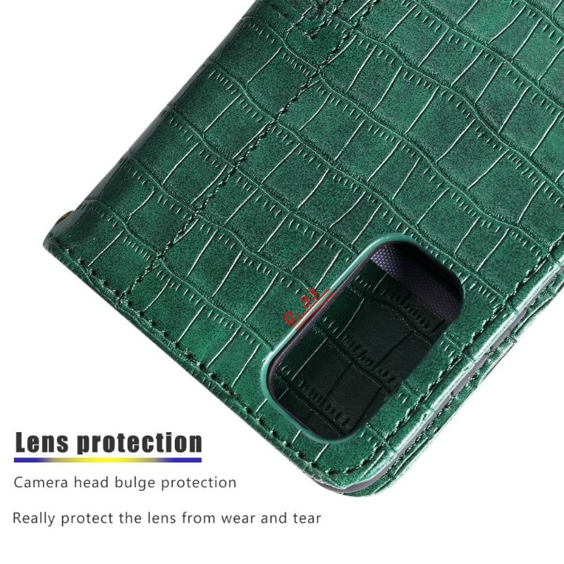 Folio Deksel Til Samsung Galaxy A52 5G / A52 4G / A52s 5G Croc Effect Leather Style