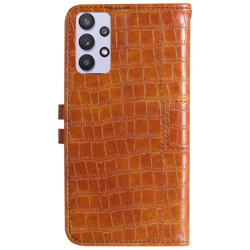 Folio Deksel Til Samsung Galaxy A52 5G / A52 4G / A52s 5G Croc Effect Leather Style