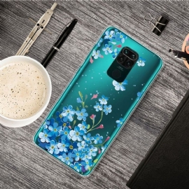 Mobildeksel Til Xiaomi Redmi Note 9 Blå Blomster