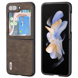 Deksel Samsung Galaxy Z Flip 5 Abeel Litchi Skinneffekt