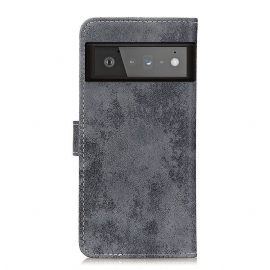 Folio Deksel Til Google Pixel 6 Pro Cyrius Faux Leather Vintage