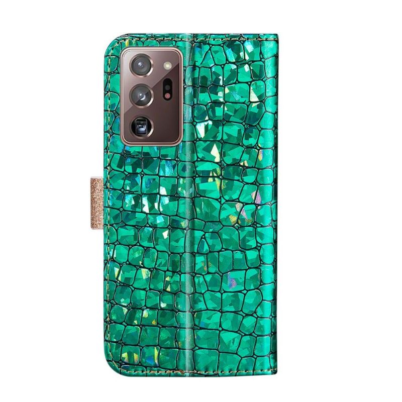 Etui Til Samsung Galaxy Note 20 Ultra Croc Effect Glamour Paljetter