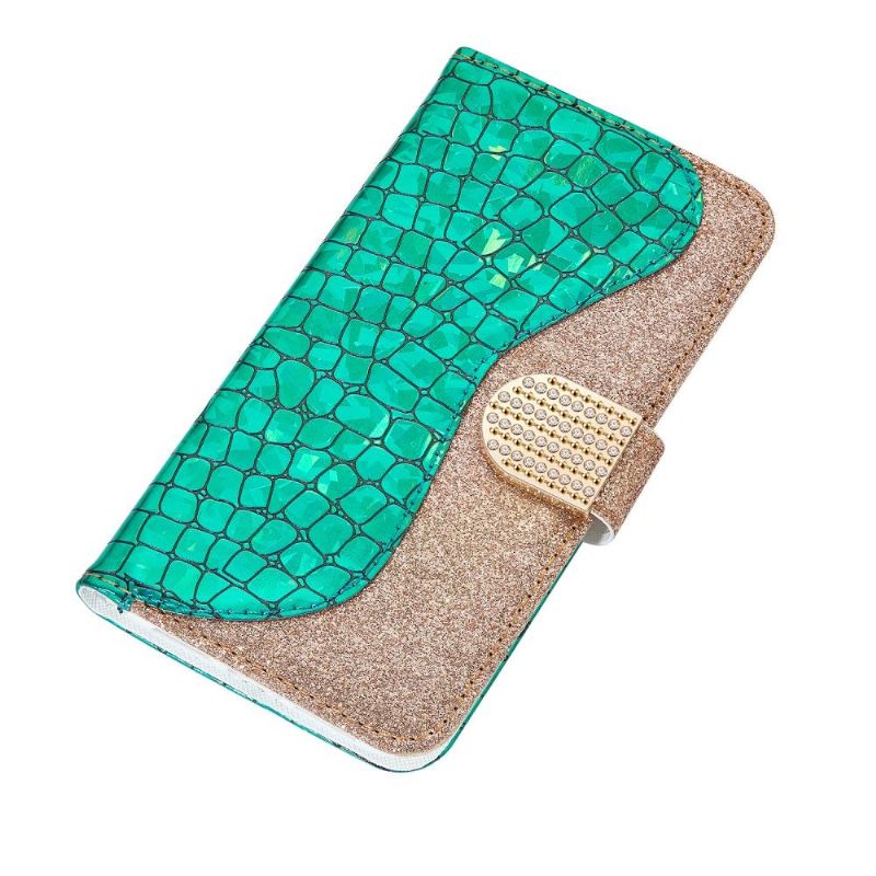 Etui Til Samsung Galaxy Note 20 Ultra Croc Effect Glamour Paljetter