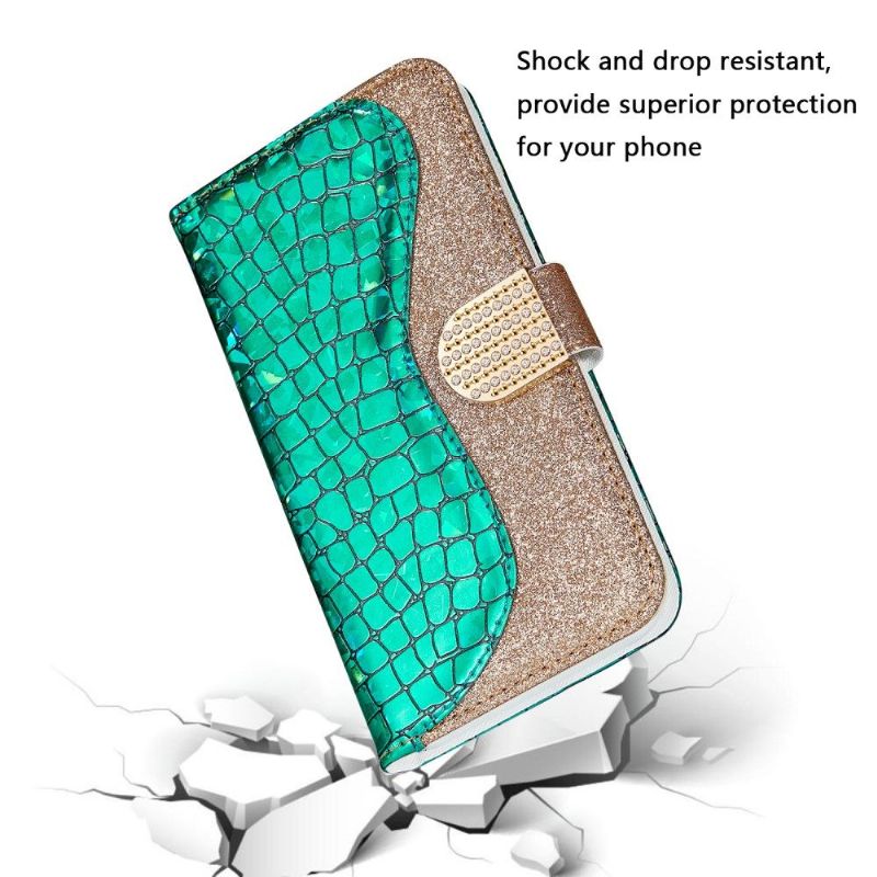 Etui Til Samsung Galaxy Note 20 Ultra Croc Effect Glamour Paljetter