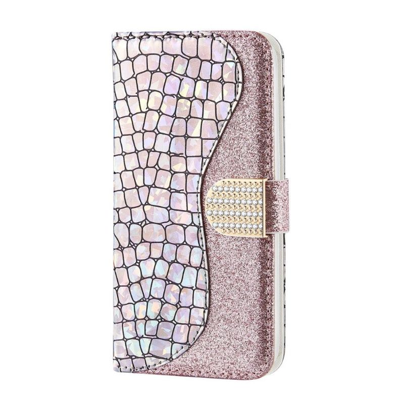 Etui Til Samsung Galaxy Note 20 Ultra Croc Effect Glamour Paljetter