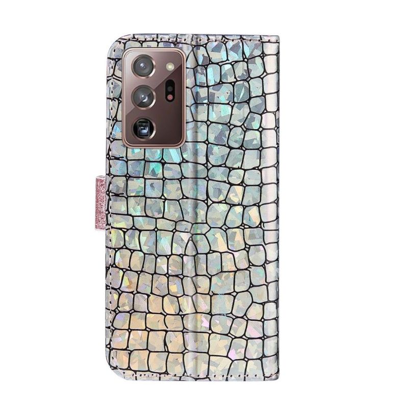 Etui Til Samsung Galaxy Note 20 Ultra Croc Effect Glamour Paljetter