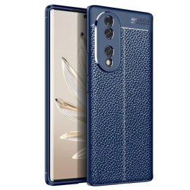 Deksel Til Honor 70 Dobbel Linje Litchi Leather Effect