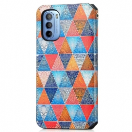 Folio Deksel Til Motorola Moto G31 / Moto G41 Mandala Kaleidoskop