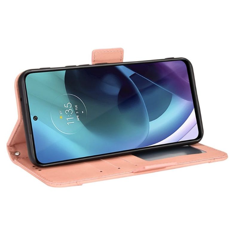 Folio Deksel Til Motorola Moto G31 / Moto G41 Premium Med Kortholder