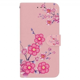 Lærdeksel Folio Deksel Samsung Galaxy S24 Ultra 5g Sakura-rem