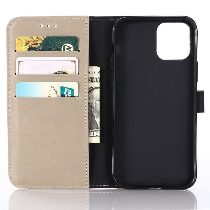 Etui Til iPhone 12 Pro Max Originalitet Folio Deksel Retro Skinneffekt