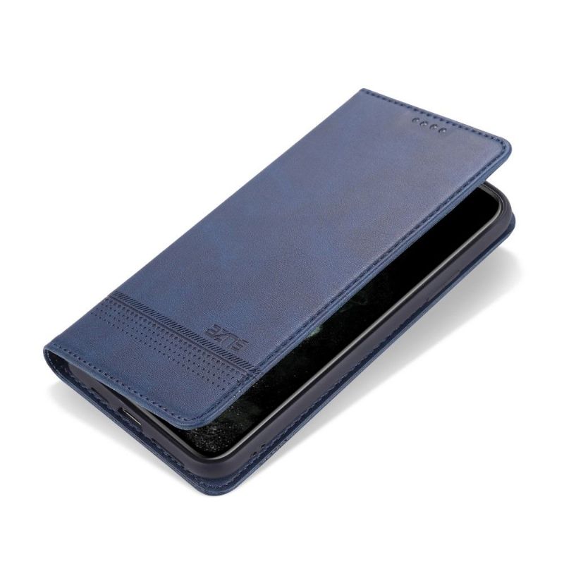 Folio Deksel Til iPhone 12 Pro Max Azns Deluxe Leather Effect