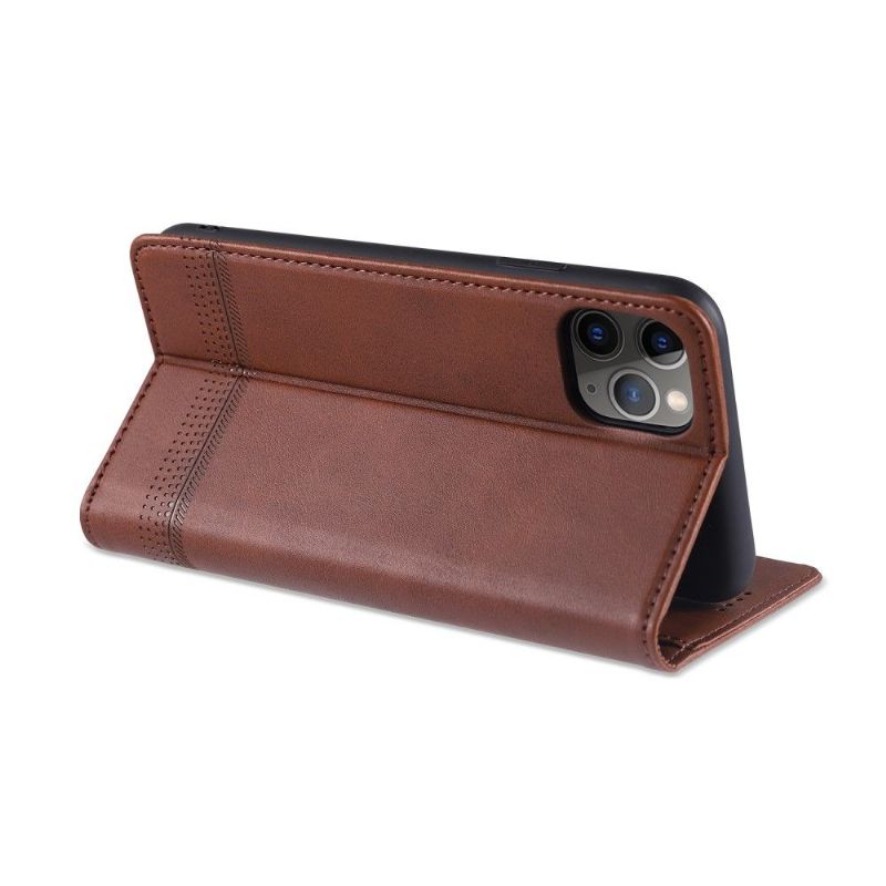 Folio Deksel Til iPhone 12 Pro Max Azns Deluxe Leather Effect